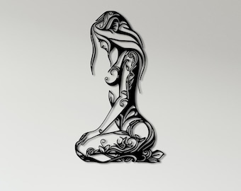 Metal Line Art, Metal Wall Decor, Women Metal Wall Decor, Women Line Art, Modern Metal Home Decor, Woman Body Metal Wall Decor,Line Wall Art