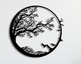 Metal Wall Decor,Tree of Life Metal Wall Decor, Metal Wall Art, Tree of Life Home Decor, Plane Tree , Geometric Wall Art, Home Metal Decor