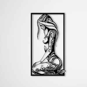Metal Line Art, Metal Wall Decor, Women Metal Wall Decor, Women Line Art, Modern Metal Home Decor, Woman Body Metal Wall Decor,Line Wall Art