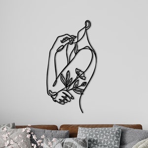 Metal Wall Decor, Metal Woman Decor, Woman Shape Wall Art, Minimalist Line Art, Line Wall Art, Metal Wall Art, Bedroom Wall Decor, Naked