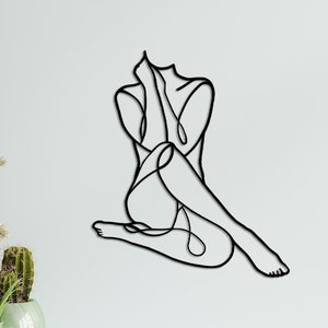 Minimalist Female Body Wire Art Decor, Woman Shape Wall Art Decor, Modern Home Decor, Metal Wall Art, Housewarming Gift, Bedroom Wall Decor