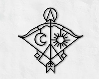 Constelación de metal del signo de Sagitario, Decoración de pared del signo del zodíaco, Arte de pared de astrología, Arte de pared del horóscopo, Arte de pared de metal del signo de Sagitario,