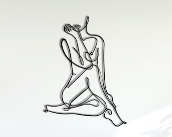 Metal Wall Decor, Metal Woman Body Wall Decor, Line Wall Art, Women Line Art, Modern Metal Home Decor,  Minimalist Line Art, Woman Home Art