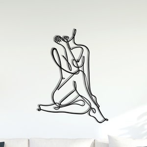 Metal Wall Decor, Metal Woman Body Wall Decor, Line Wall Art, Women Line Art, Modern Metal Home Decor,  Minimalist Line Art, Woman Home Art