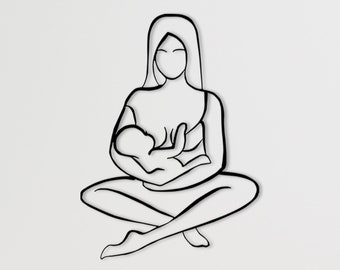 Naked Mom Baby Art - Etsy