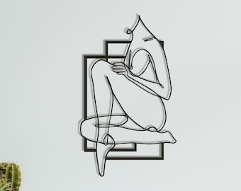 Metal Line  Art, Women Metal Wall Decor, Women Metal Home Decor, Minimalist Line Art, Female BodyMetal Wall Decor, Modern Metal Home Decor