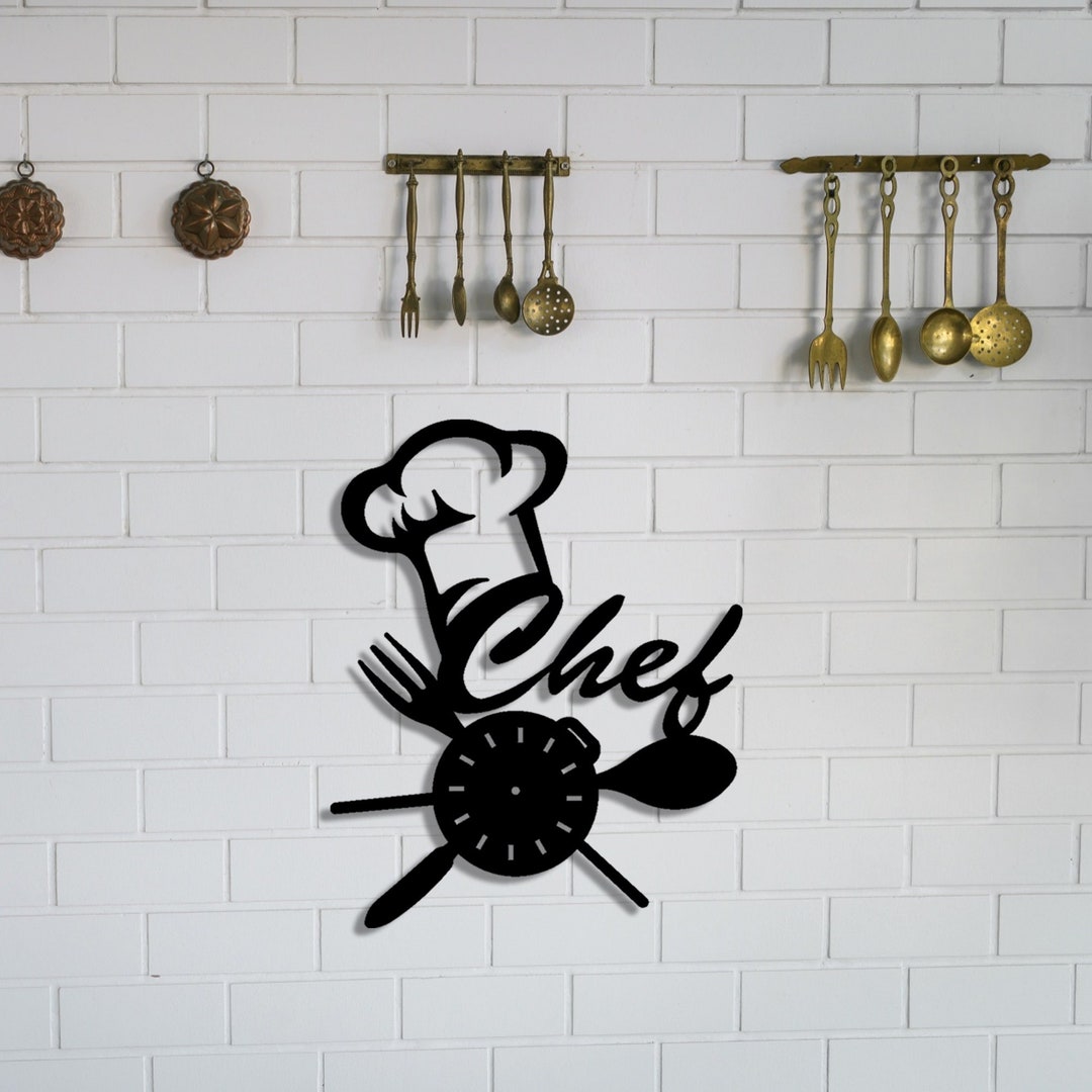 Metal Wall Decor, Chef Metal Wall Decor, Chef Metal Wall Decoration