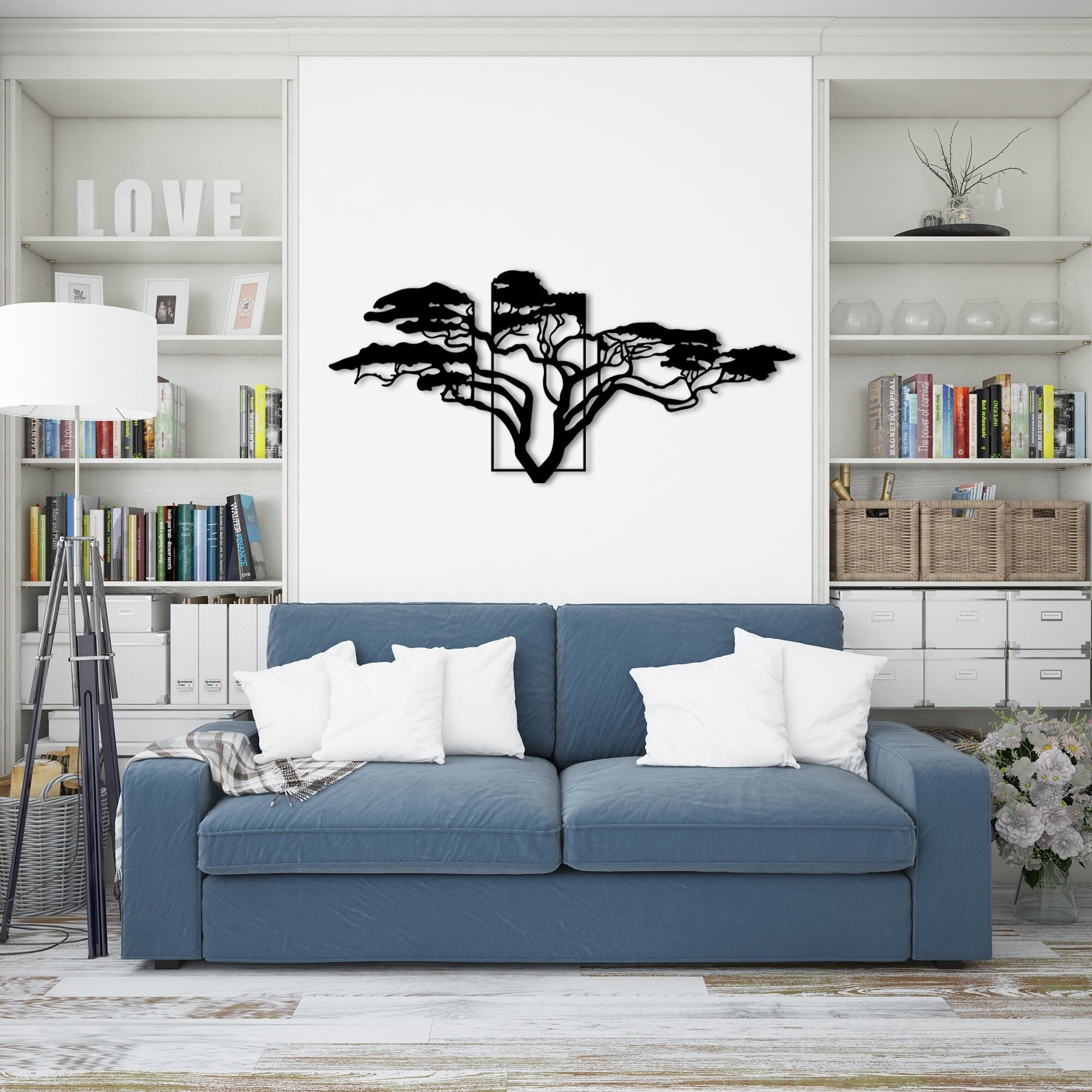 Metal Wall Decor, Metal Acacia Tree Wall Decor, Metal Tree Wall Decor, Metal Tree Home Decoration, Line Wall Art, Metal Tree Home  Wall Art