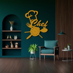 Metal Wall Decor, Chef Metal Wall Decor, Chef Metal Wall Decoration