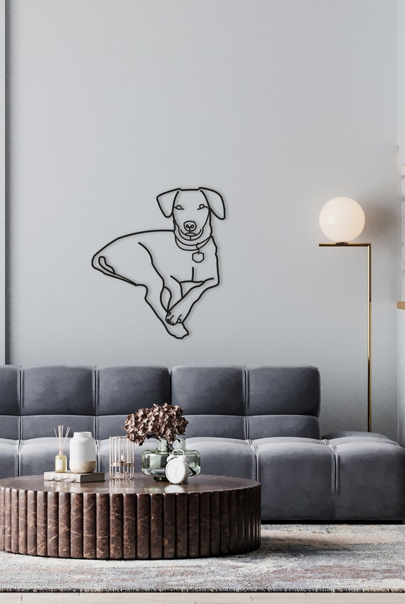 Metal dog 2025 wall art
