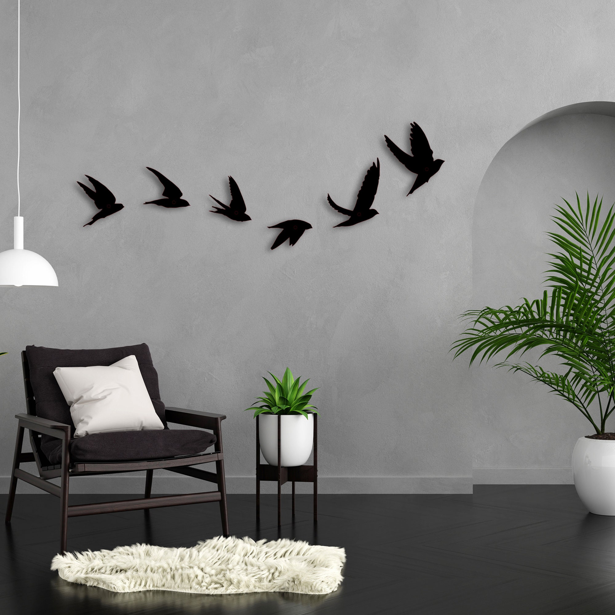 Metal Wall Decor, Metal Birds Wall Decor, Metal Birds Family Home Decor