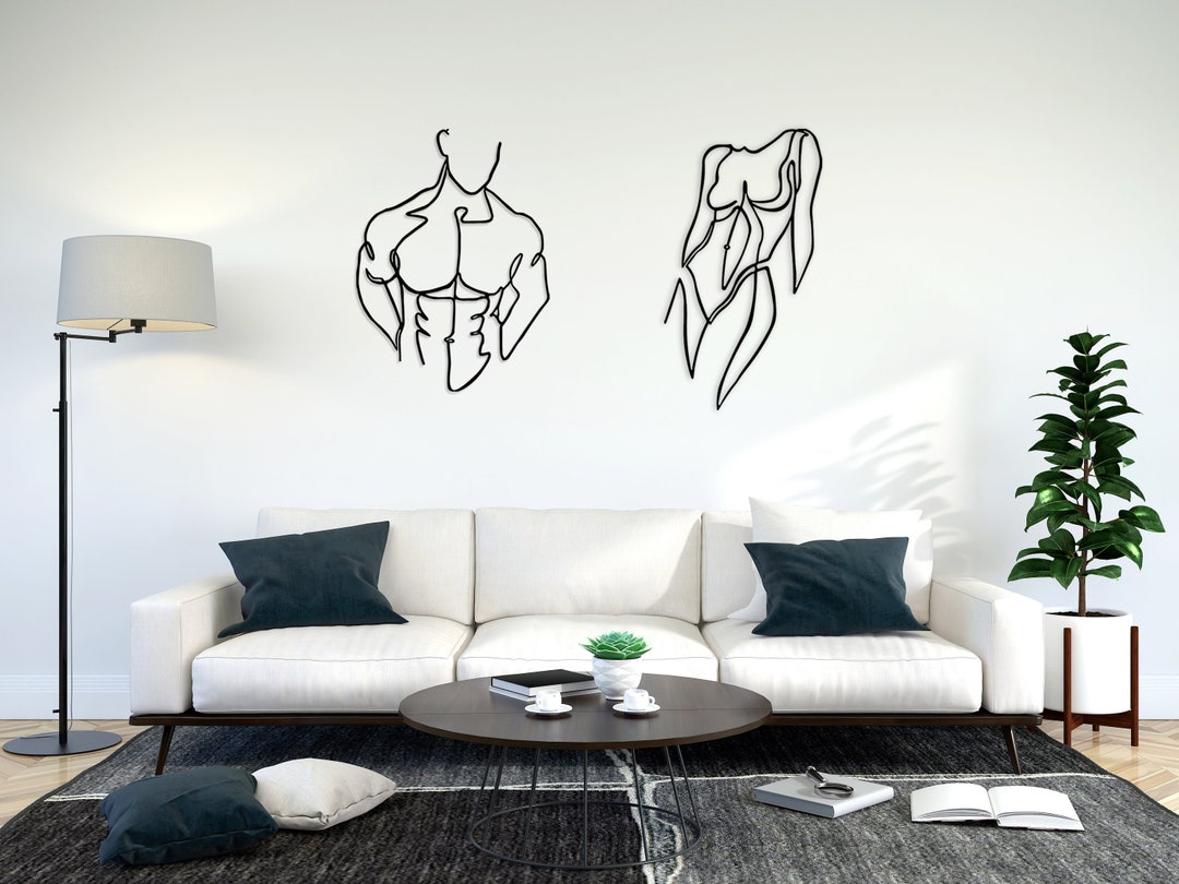 Women Men Nude Wall Art, Couples Wall Decor, Women Men Decor,metal Wall