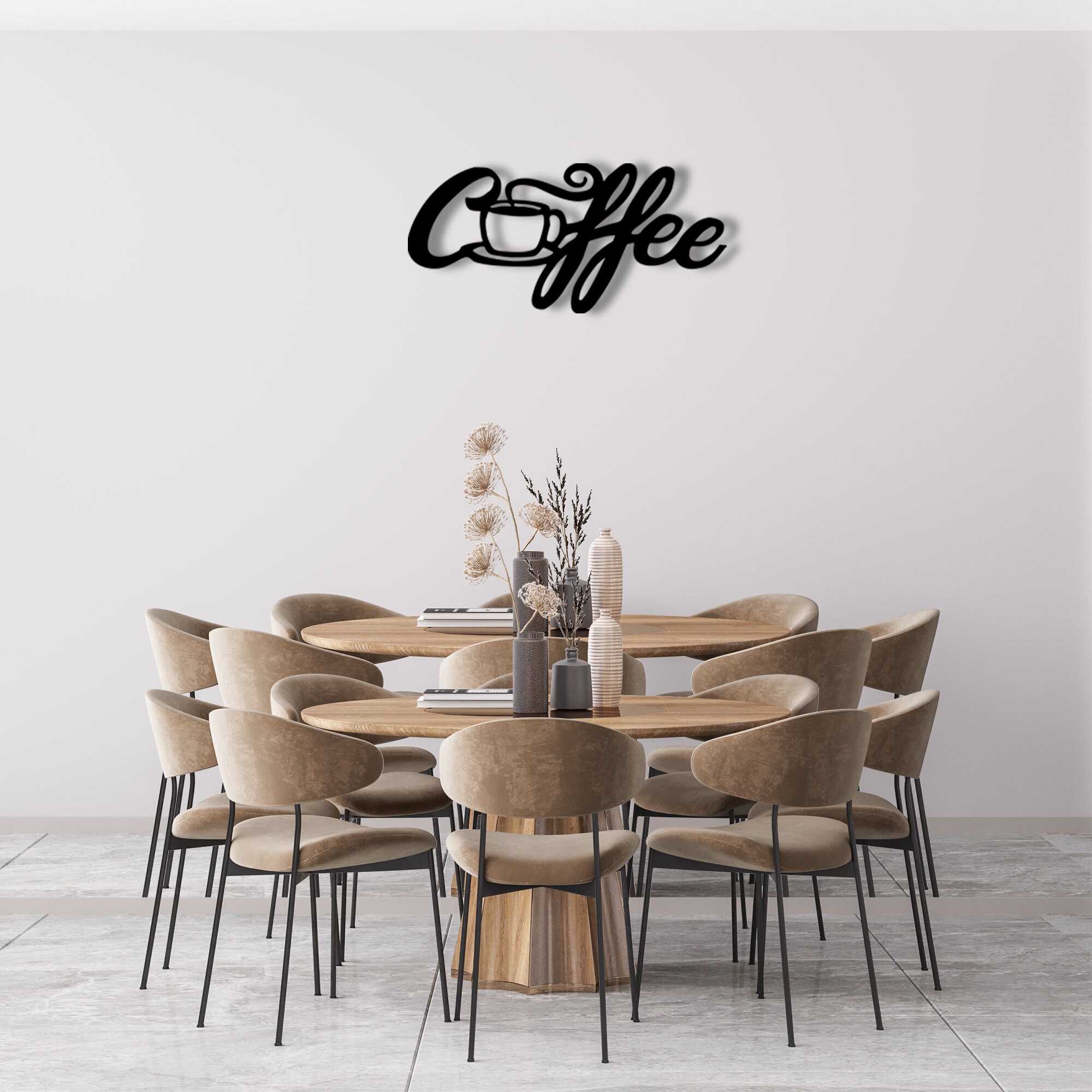 Piefectpie Metall-Wanddekoration Kaffee-Motiv – Moderne Wandkunst Für Wohnzimmer, Küche, Schlafzimmer