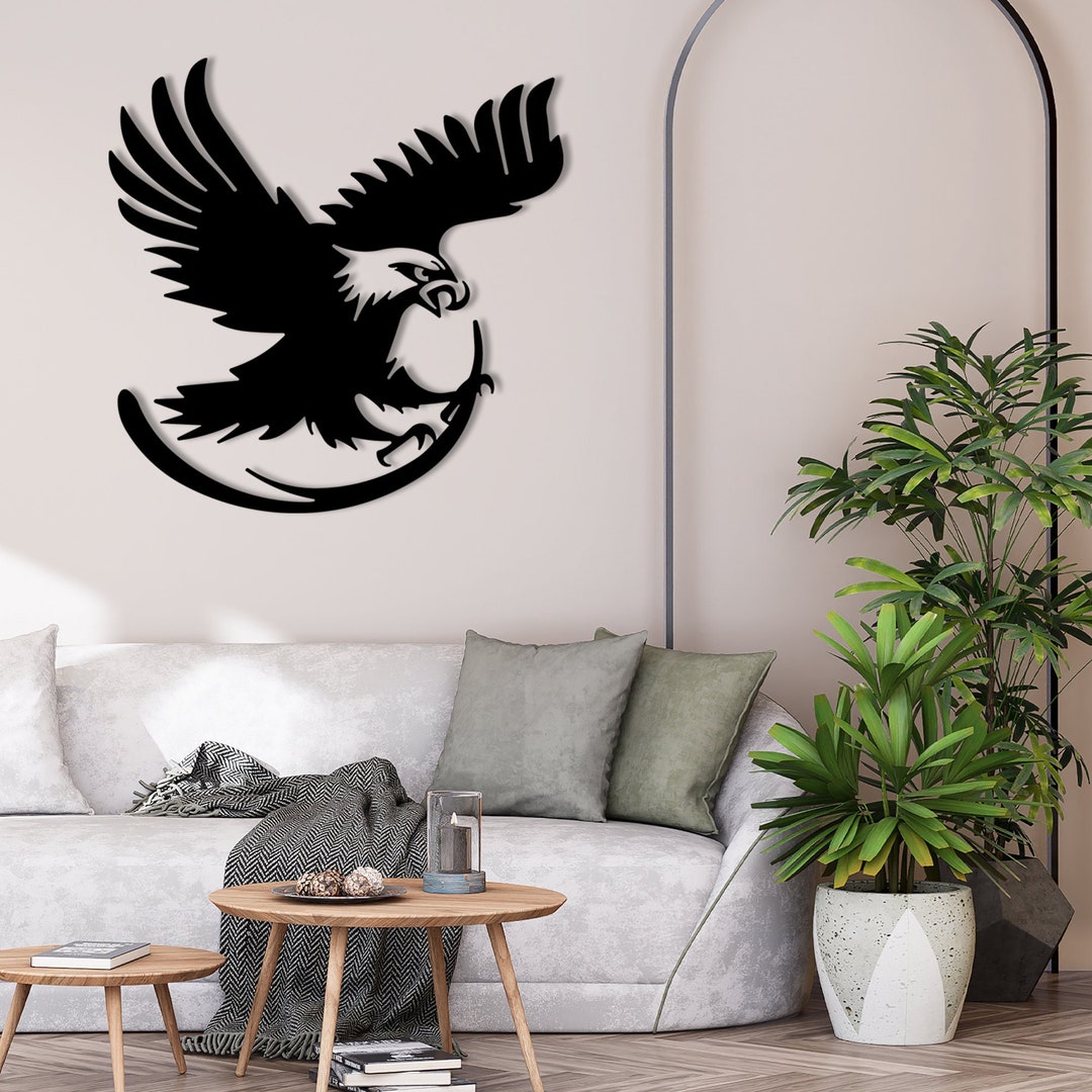 Metal Eagle Wall Decor, Eagle Wall Art, Eagle Homel Decor, Line Wall Art, Eagle Line Art, Home