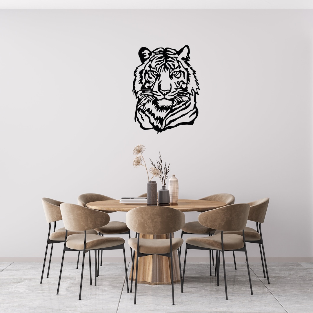 Tiger Metal Wall Decor, Tiger Wall Art, Tigerhome Decor, Minimalist