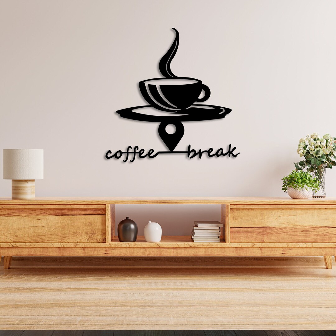 Metal Wall Decor, Coffee Break Metal Wall Decor, Coffee Metal Wall