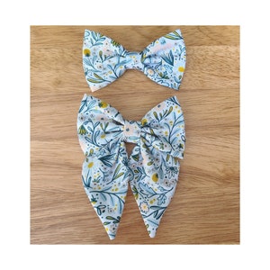 FALL FLORAL bow tie and sailor bow for cat & dog |  With collar or over collar styles. Handmade in Canada.