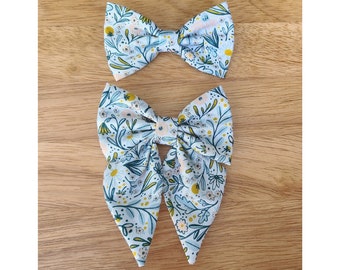FALL FLORAL bow tie and sailor bow for cat & dog |  With collar or over collar styles. Handmade in Canada.