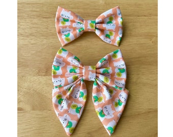 LUCKY CAT bow tie and sailor bow for cat & dog |  With collar or over collar styles. Handmade in Canada.
