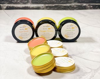 Kiss My lip set with lip scrub & balm | Exfoliates and hydrates. 1 oz. lip scrub, .5 oz lip balm.