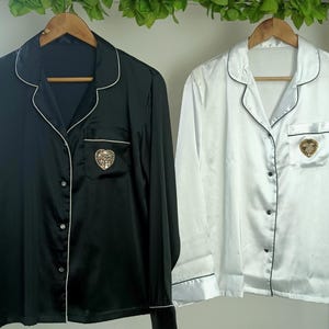 Pigiama per la festa nuziale, regalo per damigella d&#39;onore, pigiama per damigella d&#39;onore, pigiama per sposa, pigiama per sposa, pigiama per damigella d&#39;onore abbinato, pigiama in raso per sposa