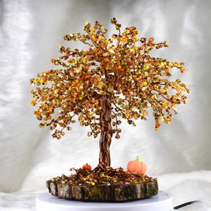 fall themed wire tree