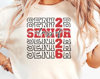 Senior 2026 Shirt,Class of 2026 Shirt,Girly Senior 2026 Shirt,Graduation Gift for Senior,High School College Senior 2026 Tee,Grad Party Tee