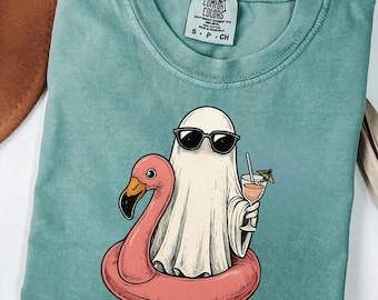 Summerween Shirt, Spooky Summer Halloween Shirt, Beach Halloween Tee, Ghost Halloween Shirt, Freaking Love Summerween Beach Shirt