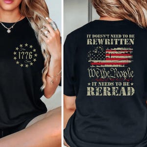 Wir, das Volk-Hemd, 1776-Flaggen-Hemd, Vintage USA-Flaggen-Hemd, amerikanische Geschichte 1776 T-Stück, Ost 1776-Hemd, stolzes USA-amerikanisches Hemd