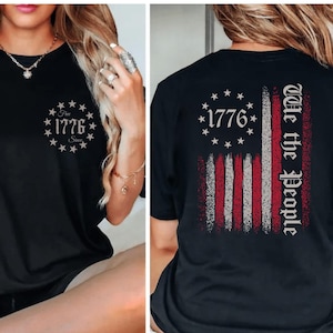 Wir, das Volk-Hemd, 1776-Flaggen-Hemd, Vintage USA-Flaggen-Hemd, amerikanische Geschichte 1776 T-Stück, Ost 1776-Hemd, stolzes USA-amerikanisches Hemd