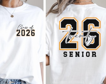 Class of 2026 Shirt,Senior 2026 Shirt,Senior Graduation Tee,High School Senior 2026,Girly Senior 2026 Tee,Class Of 26 Graduation Party Tee