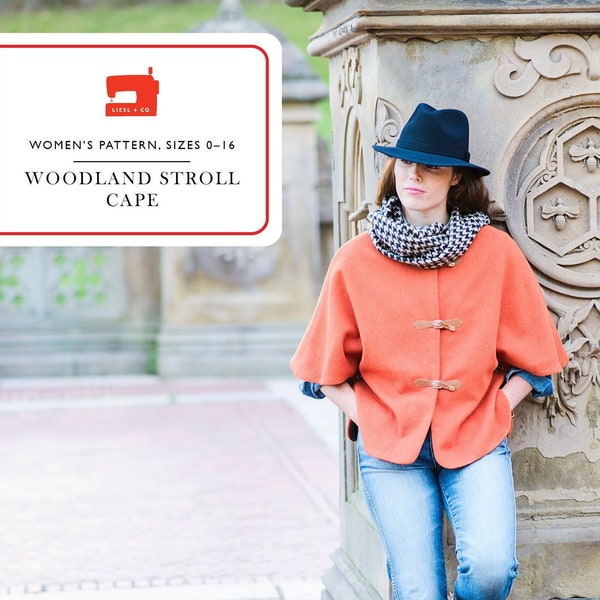 Digital Woodland Stroll Cape Sewing Pattern