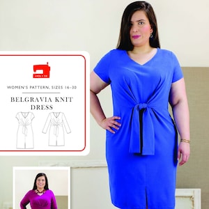 Digital Belgravia Knit Dress Sewing Pattern (Sizes 16-30)