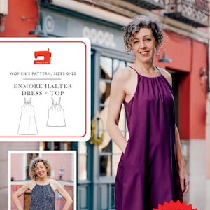 Digital Enmore Halter Dress + Top Sewing Pattern