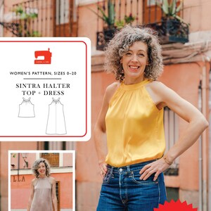 Digital Sintra Halter Dress + Top Sewing Pattern