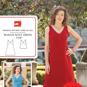 Digital Marais Knit Dress + Top Sewing Pattern