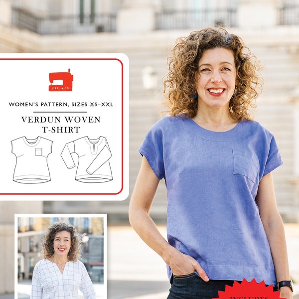 Digital Verdun Woven T-Shirt Sewing Pattern