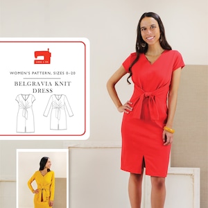 Digital Belgravia Knit Dress Sewing Pattern (Sizes 0-20)