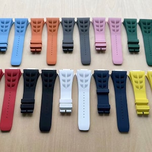 Custom velcro nylon canvas with elastic watch strap fit for Richard Mille  RM 035 030 055 011 067 (Multi-colors)