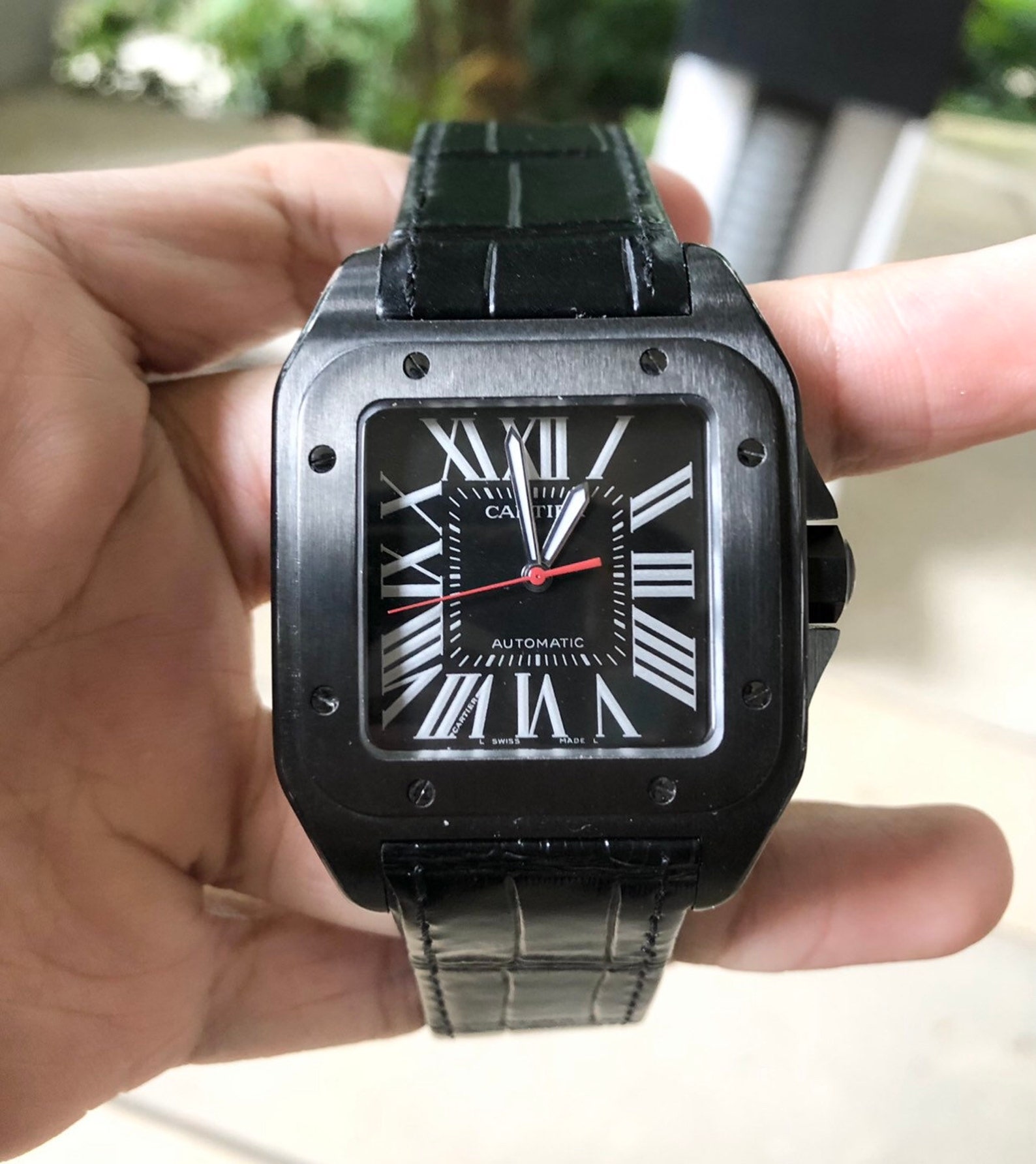 Cartier Santos Leather Strap Etsy