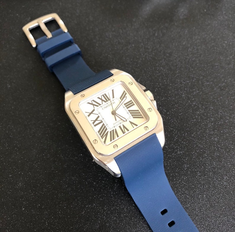 Cartier Santos Rubber Strap Etsy
