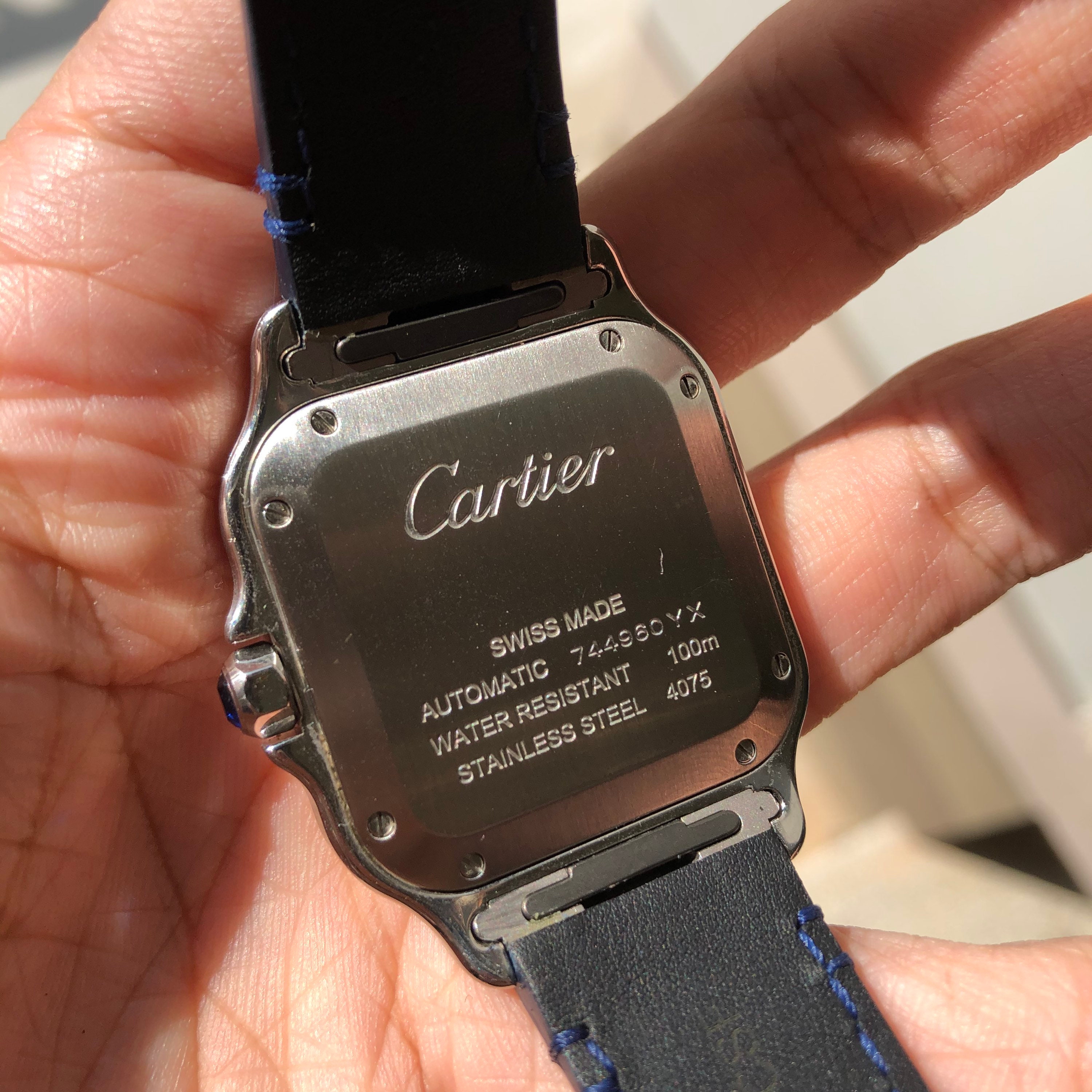 Cartier Santos Leather Strap QUICK 