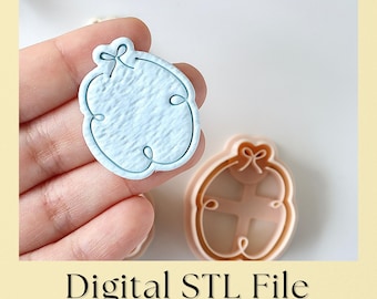 Holly arch Bow polymer clay cutter with frame STL File 1005