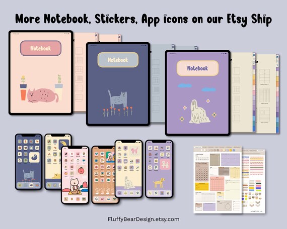 Cute App Icon Cat Hand Drawn Icon iPhone Icon Cat 