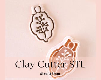 Folk Art Tree Flower Clay Cutter STL File