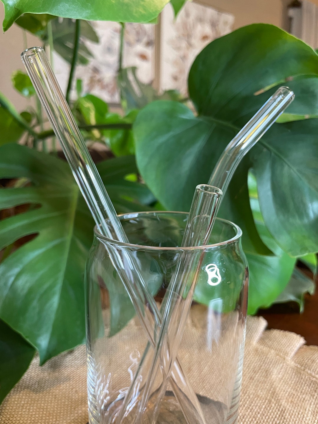 Reusable Glass Straw Three Types Glass Straw Glass Can Etsy