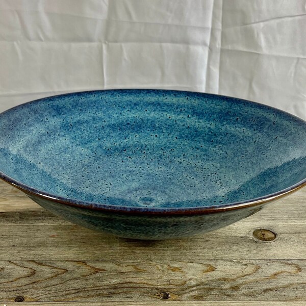 Blue Salad Bowl Etsy