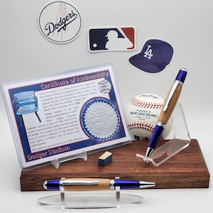 Dodger Stadium Pen – Turned from Historic Seating · Collector’s Baseball Gift · Handmade Sierra Style Twist Pen
