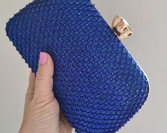 Elegante königsblaue Handtasche