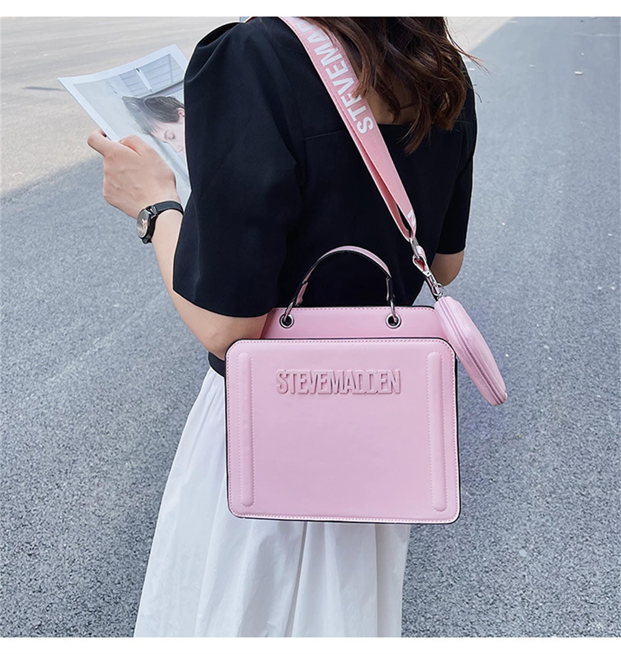Steve Madden - Authenticated Handbag - Synthetic Pink Plain for Women, Never Worn